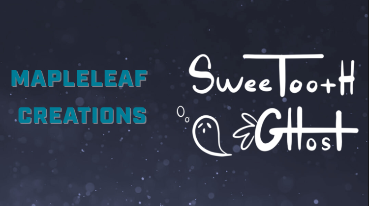 Text on top reads "Featured Artists". Below: Mapleleaf Creations logo to the left (artist's name serves as logo) and SweeTooth Ghost logo to the right (artist's name with a small ghost design in between words).